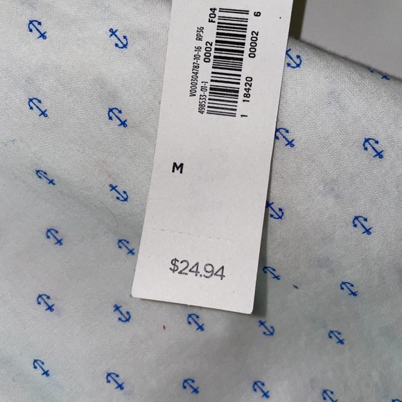 NWT Old Navy Button Down Anchor Print - Picture 3 of 4